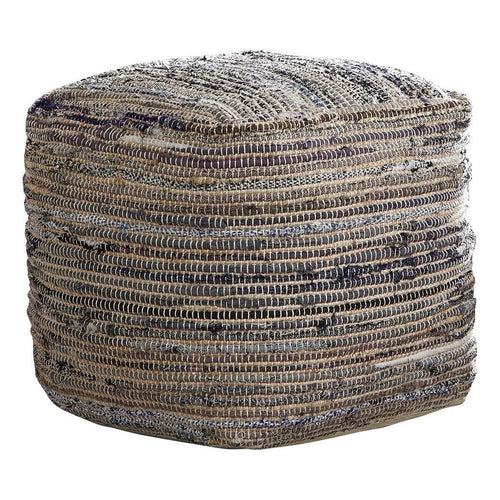 Zara Pouf | Square Handwoven | Zipper Closure | Multicolor