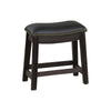 Curved Leatherette Stool with Nailhead Trim, Set of 2, Black By Casagear Home