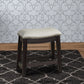Curved Leatherette Stool with Nailhead Trim Set of 2 Gray By Casagear Home BM232001