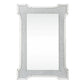 Rectangular Beveled Wall Mirror with Faux Diamond Inlays, Silver By Casagear Home
