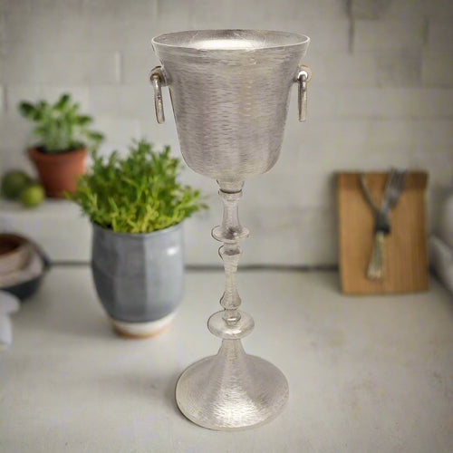 Kai Wine Cooler | Trophy Shape | Pedestal Support | Silver