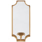 Metal Frame Wall Sconce with Cut Corner Design, Gold By Casagear Home