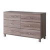 47.25 Inches 6 Drawer Dresser with Straight Legs, Taupe Brown By Casagear Home