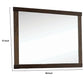 37 Inch Mirror with Rectangular Wooden Frame Brown By Casagear Home BM233767