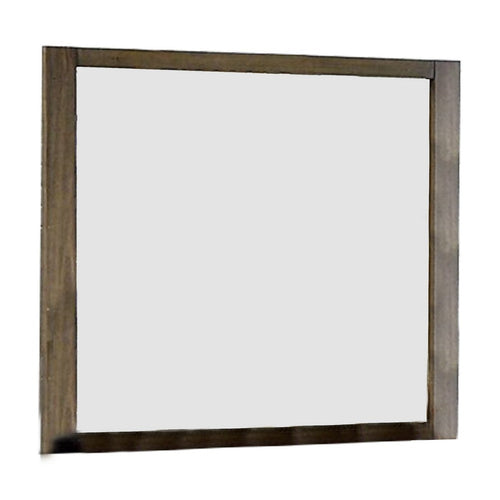 Contemporary Wood Frame Mirror | Rectangular | 40" | Brown