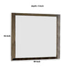 40 Inch Rectangular Wooden Frame Contemporary Mirror Brown By Casagear Home BM235463