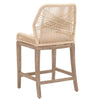 Intricate Rope Weaved Padded Counter Stool Beige and Brown By Casagear Home BM235552