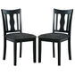 Wooden Side Chair with Fiddle Design Back, Set of 2, Black - BM237157 By Casagear Home