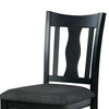 Wooden Side Chair with Fiddle Design Back Set of 2 Black - BM237157 By Casagear Home BM237157