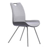 Curved Back Dining Chair with Bucket Design Seat, Set of 2, Gray - BM237187 By Casagear Home