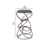 Intersected Circular Metal Base Counter Height Barstool Silver - BM237220 By Casagear Home BM237220