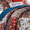 Riga 3 Piece Floral Print Fabric Full Queen Quilt Set, Multicolor - BM238351 By Casagear Home