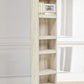 72 Inches 5 Tier Wooden Pier with Adjustable Shelves, Washed White - BM238401 By Casagear Home