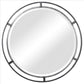 30 Inches 3 Dimensional Round Metal Frame Wall Mirror, Silver By Casagear Home