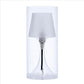 Hurricane Table Lamp with Frosted Glass Shade, Clear By Casagear Home