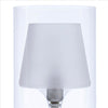Hurricane Table Lamp with Frosted Glass Shade Clear By Casagear Home BM240313
