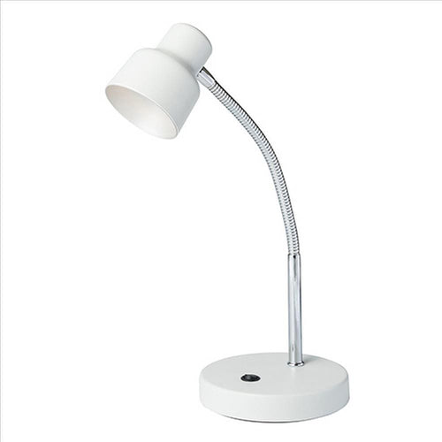 Table Lamp | Adjustable Gooseneck | Shade | White