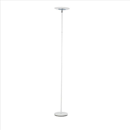 Floor Lamp | Adjustable Torchiere Head | Sleek Metal Body | White