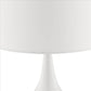 Pot Bellied Shape Metal Table Lamp with 3 Way Switch White By Casagear Home BM240905