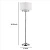 Twisted Crystal Accent Floor Lamp with Dual Fabric Shade Clear By Casagear Home BM240937