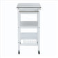 Kitchen Cart with 2 Wooden Shelves and 1 Drawer White BM241846