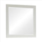 Wooden Mirror with Molded Trim Details, White By Casagear Home