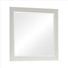Wooden Mirror with Molded Trim Details, White By Casagear Home