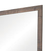 Mirror with Rectangular Wooden Frame and Weathered Look Brown By Casagear Home BM242631