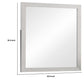 Mirror with Wooden Frame and Grain Details White By Casagear Home BM242654