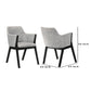 Renzo Light Gray Fabric and Black Wood Dining Side Chairs - Set of 2 By Casagear Home BM246041