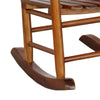 Rocking Chair with Slatted Design Back and Seat Brown By Casagear Home BM246082