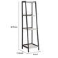 Ladder Bookcase with 4 Tier Shelves and Metal Frame Gray By Casagear Home BM246100