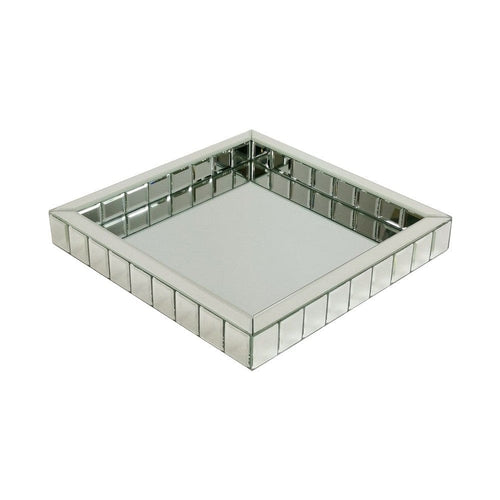 Liora Tray | Square | Beveled Mirror Frame | Clear