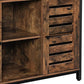 Sideboard with 2 Louvered Doors and Adjustable Shelves Brown By Casagear Home BM248130