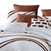 Veria 8 Piece King Comforter Set with Striped Pattern The Urban Port Brown By Casagear Home BM250043