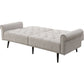 Adjustable Sofa with Button Tufting and Rolled Arms White By Casagear Home BM250414