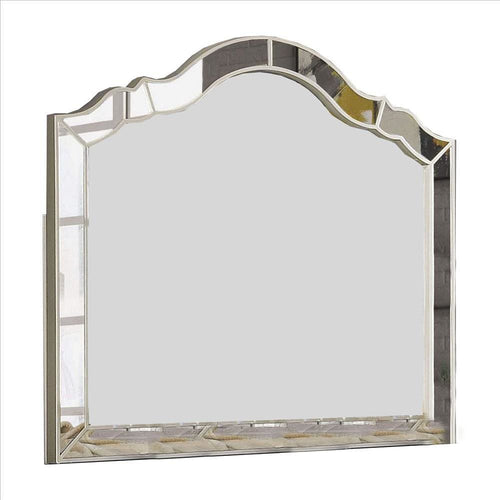Dorian Mirror | Intricate Panel Design | Silver | 32 x 40