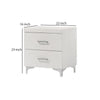 Nightstand with 2 Drawers and Bar Handle White By Casagear Home BM262109