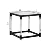 Square End Table with Acrylic Legs and Metal Base Clear By Casagear Home BM262435