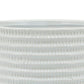 Ceramic Planter with Textured Pattern and Wooden Stand White By Casagear Home BM266285