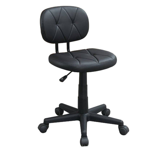 Office Chair with Adjustable Height and Diamond Stitch, Black By Casagear Home
