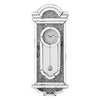 Wall Clock with Mirror Trim and Scalloped Top, Silver By Casagear Home