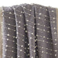 Veria 60 x 70 Cotton Throw with Pompom Stripe Design The Urban Port Gray By Casagear Home BM269182