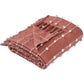 Veria 60 x 70 Cotton Throw with Pompom Stripe Design The Urban Port,Red By Casagear Home BM269184