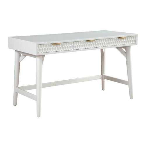 Preston Writing Desk | 3 Drawers | Wood Frame | White