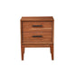 Nightstand with 2 Drawers and Wooden Frame Brown By Casagear Home BM269321