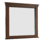 Rectangular Wooden Mirror with Molded Trim, Oak Brown By Casagear Home