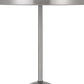 20 Inch Metal Accent Table Lamp with Dome Shade Silver By Casagear Home BM271962
