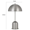 20 Inch Metal Accent Table Lamp with Dome Shade Silver By Casagear Home BM271962