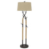 60 Inch Metal Tree Branch Base Floor Lamp, Dimmer, Black By Casagear Home